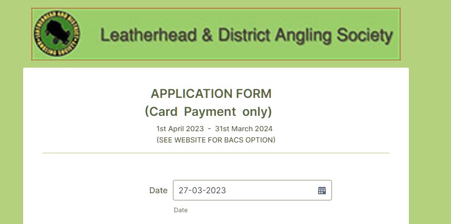 Card payment Form 2024 - 25